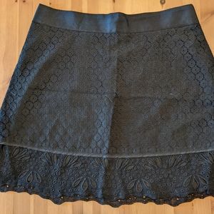 Loft black lace skirt